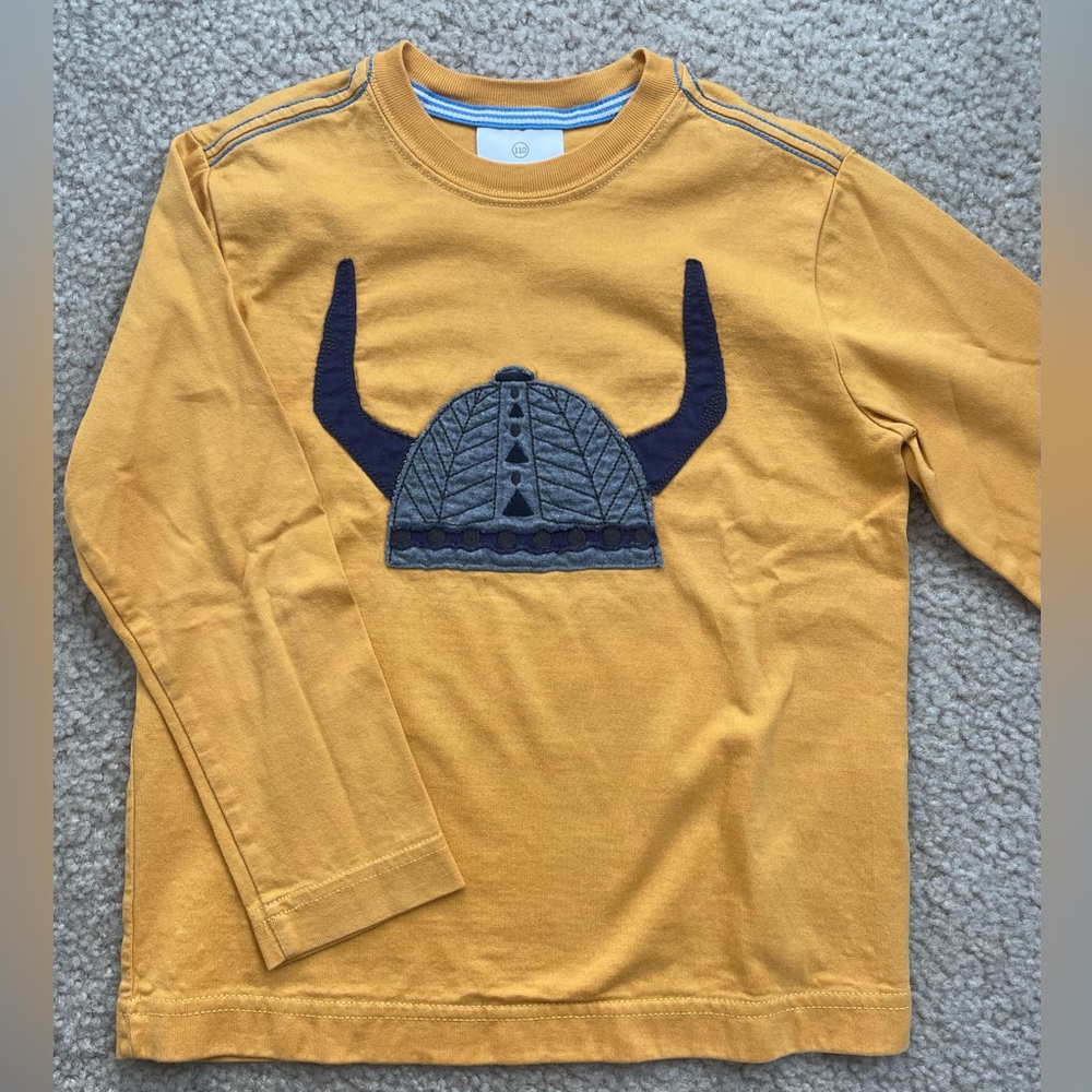 Hanna Andersson LS appliqué tee -110